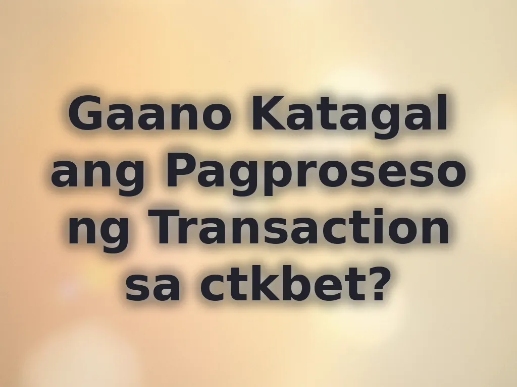 Transaction processing time